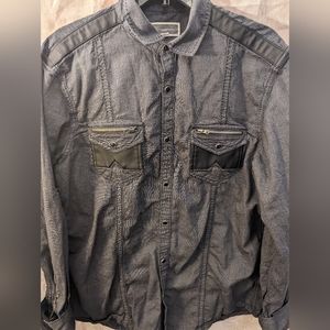 Dark gray International Concepts button down size L